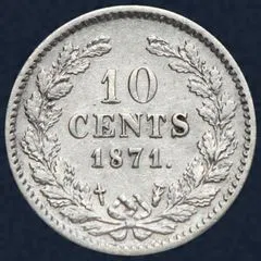 10 Cent 1863 Willem III Zilver