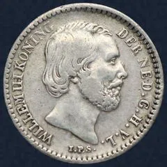 10 Cent 18736Willem III Zilver
