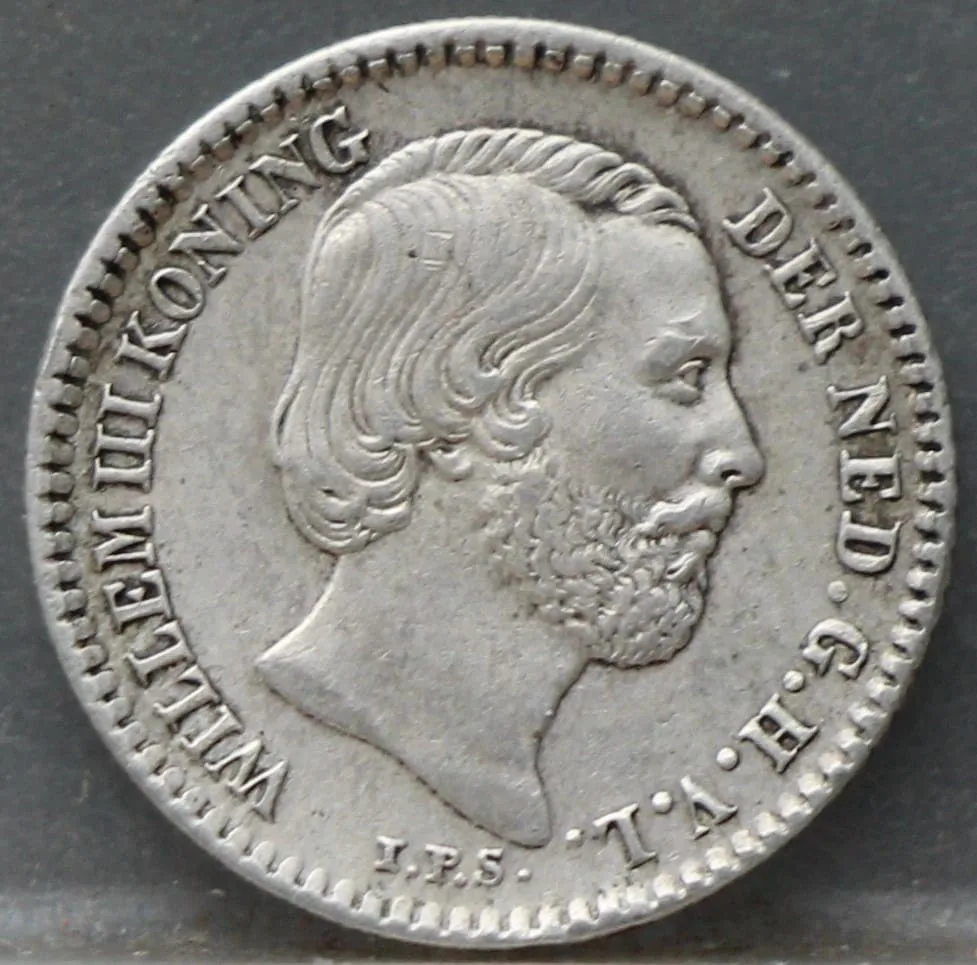 10 Cent 1884 — Zilveren Dubbeltje Willem III voorzijde, Zilver 640/1000