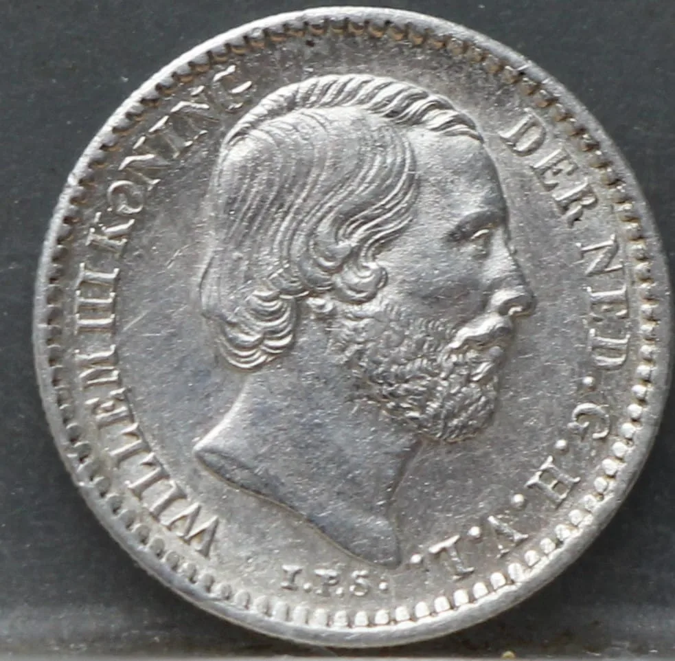 10 Cent 1889 — Zilveren Dubbeltje Willem III voorzijde, zilver 640/1000