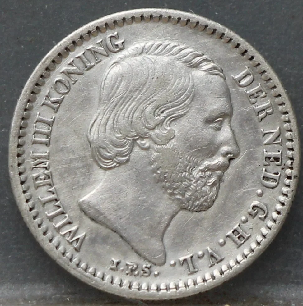 10 Cent 1890 — Zilveren Dubbeltje Willem III voorzijde, zilver 640/1000