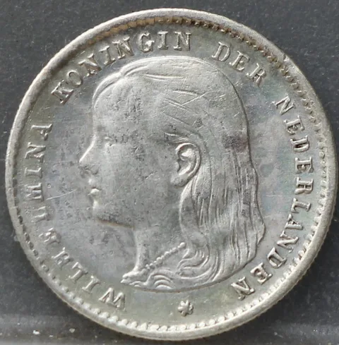 10 Cent 1897 — Zilveren Dubbeltje Wilhelmina