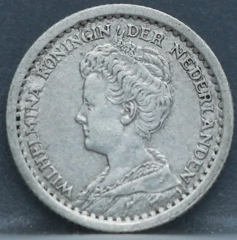 10 Cent 1914 — Zilveren Dubbeltje Wilhelmina