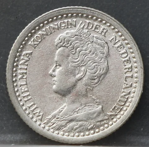 10 Cent 1919 — Zilveren Dubbeltje Wilhelmina
