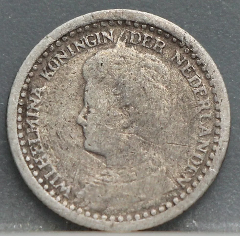10 Cent 1921 – Dubbeltje Wilhelmina voorzijde
