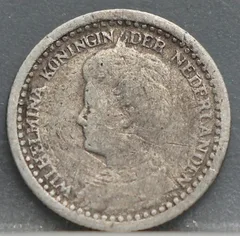 10 Cent 1921 – Dubbeltje Wilhelmina voorzijde