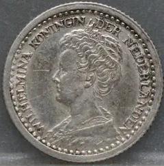 10 Cent 1921 — Zilveren Dubbeltje voorzijde