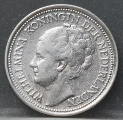 10 Cent 1934 — Zilveren Dubbeltje Wilhelmina voorzijde, zilver 640/1000