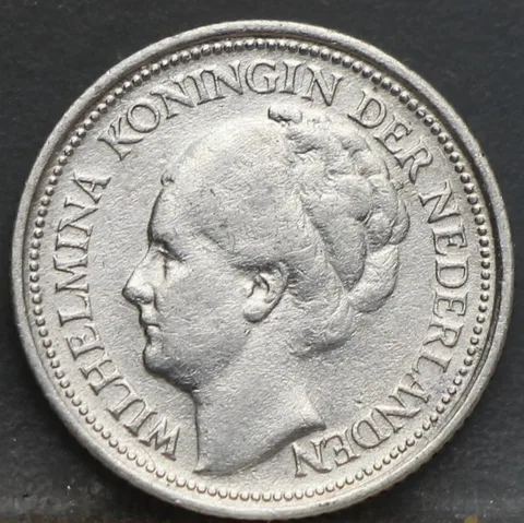 10 Cent 1934 — Zilveren Dubbeltje Wilhelmina
