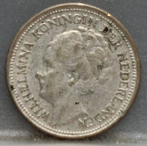10 Cent 1936 — Zilveren Dubbeltje Wilhelmina