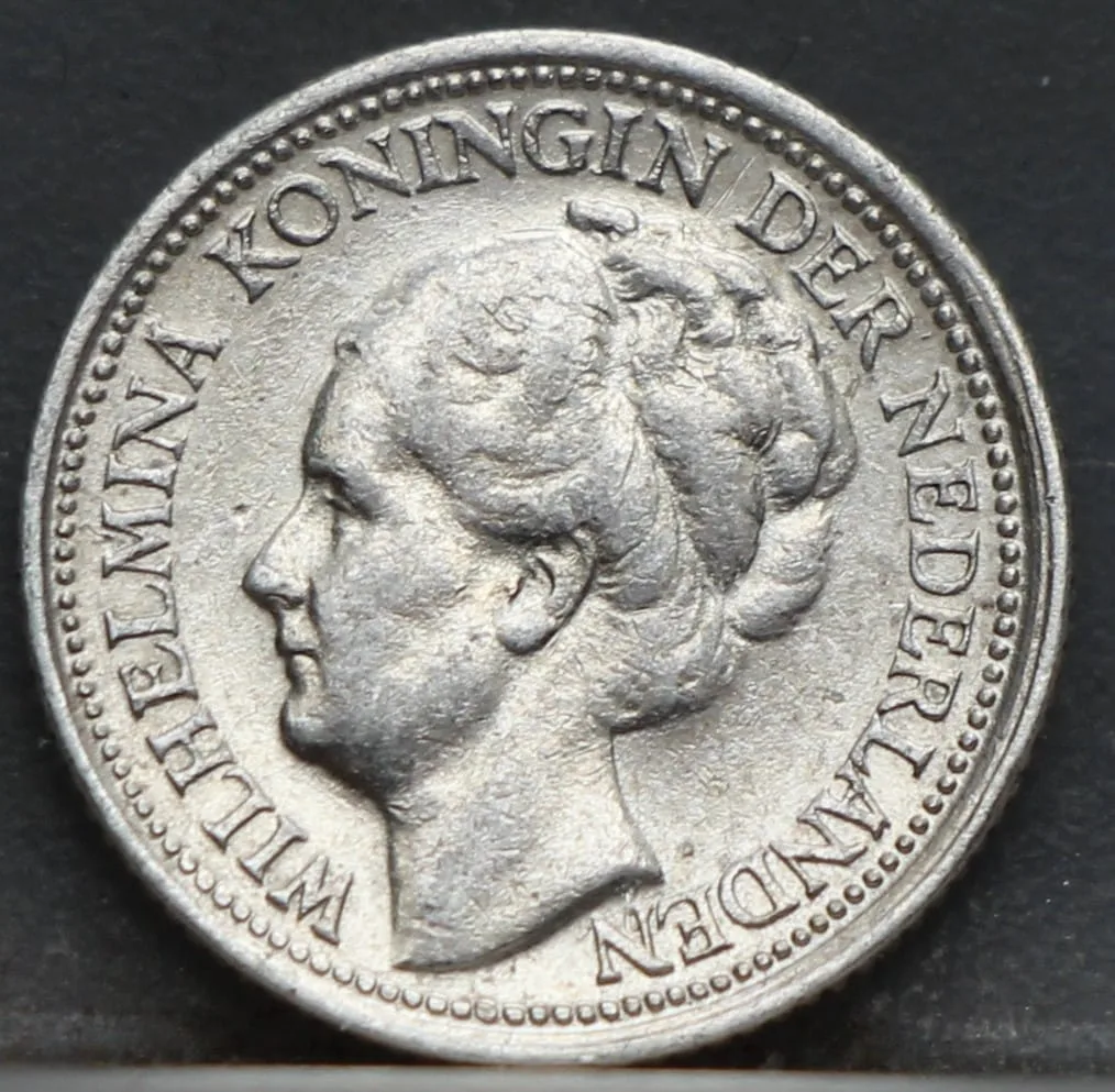 10 Cent 1939 — Zilveren Dubbeltje Wilhelmina voorzijde, Zilver 640/1000