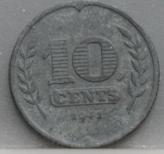 10 Cent 1941 — Nederland Zink voorzijde
