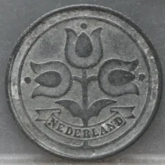 10 Cent 1942 — Zink achterzijde, Nederland