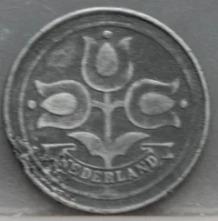 10 Cent 1942 — Zink achterzijde, Nederland