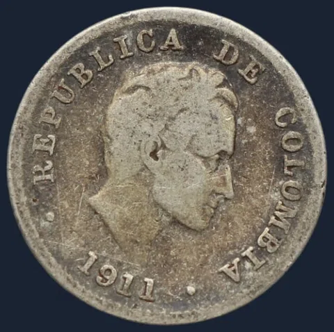 10 Centavos 1911 Colombia