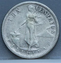 10 Centavos 1944 Filipijnen — Zilver achterzijde