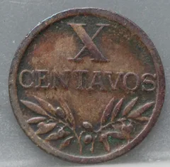 10 Centavos 1946 Portugal — Brons achterzijde