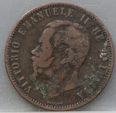 10 Centesimi 1866 (H) — Italië Koper achterzijde