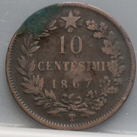 10 Centesimi 1867 Italië — Koper