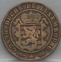 10 Centimes 1870 Luxemburg — Brons voorzijde