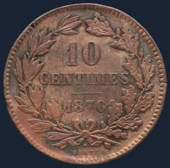 10 Centimes 1870 Luxemburg