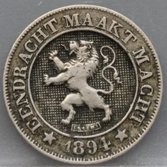 10 Centimes 1894 België — Cupronikkelen voorzijde