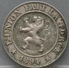 10 Centimes 1894 België (FR) — Cupronikkel voorzijde