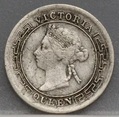 10 Cents 1894 Ceylon — Zilver achterzijde