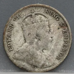 10 Cents 1907 Ceylon — Zilver achterzijde