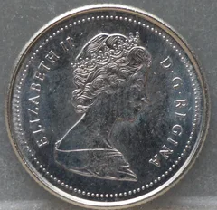 10 Cents 1989 Canada achterzijde, nikkel