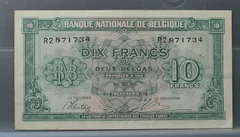 10 Frank / 2 Belgas 1943 — België achterzijde