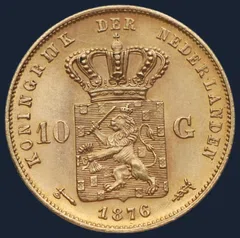 10 Gulden 1876 — Gouden Tientje 1876 Willem III