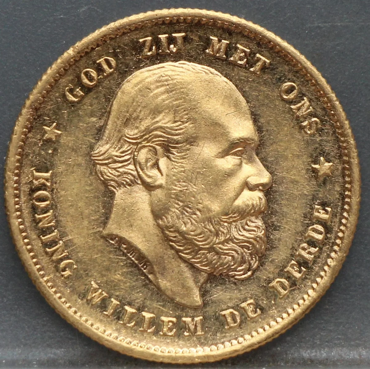 10 Gulden 1886 — Gouden Tientje Willem III voorzijde, Goud (Au)