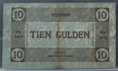 10 Gulden 1921 – Arbeid en Welvaart (NVMH 38-1b) achterzijde