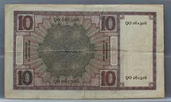10 Gulden 1924 – Zeeuws Meisje NVMH 39-2b achterzijde