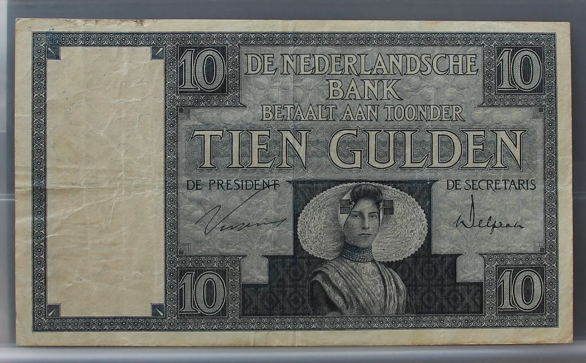 10 Gulden 1924 – Zeeuws Meisje (NVMH 39-3a) voorzijde