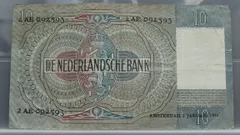 10 Gulden 1940 — Bankbiljet Emma NVMH 41-1 achterzijde