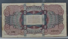 10 Gulden 1945 — Lieftincktientje achterzijde
