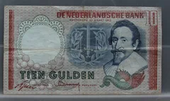 10 Gulden 1953 – Hugo de Groot (NVMH 48-1B) voorzijde