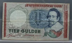 10 Gulden 1953 — Hugo de Groot (NVMH 48-1B) voorzijde