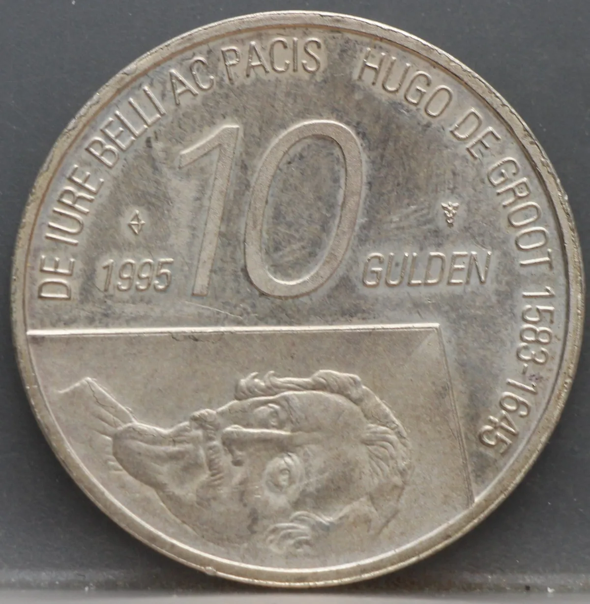 10 Gulden 1995 Hugo de Groot — Zilver voorzijde, Zilver (Ag)