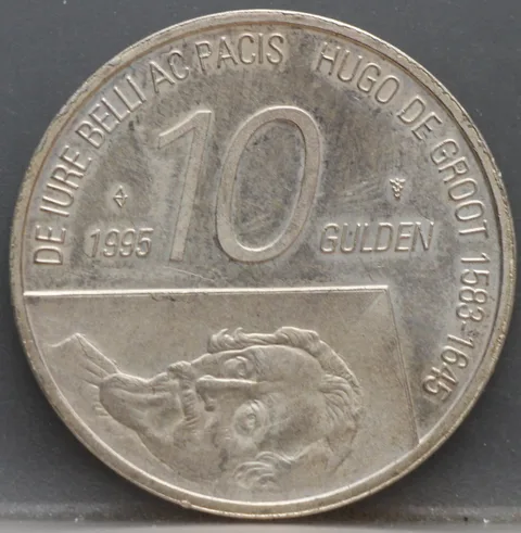 10 Gulden 1995 Hugo de Groot — Zilver