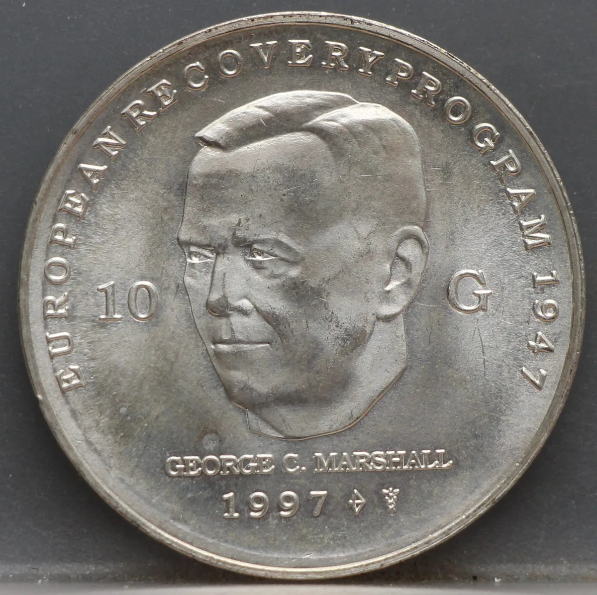 10 Gulden 1997 "50ste verjaardag Marshallplan" voorzijde