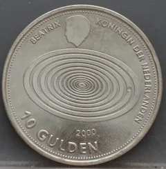 10 Gulden 1999 Millenuimringen — Zilver voorzijde, Nederland, Zilver (Ag)