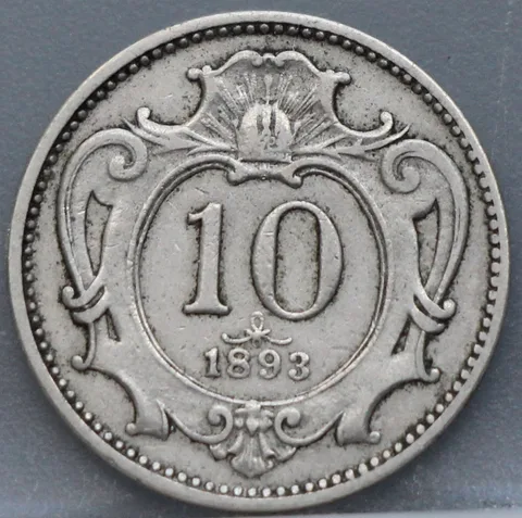 10 Heller 1893 Oostenrijk — Nikkel