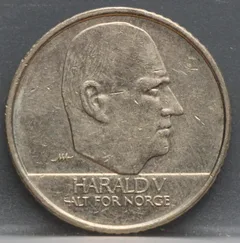 10 Kroner 1995 Noorwegen — Nikkel-Messing achterzijde