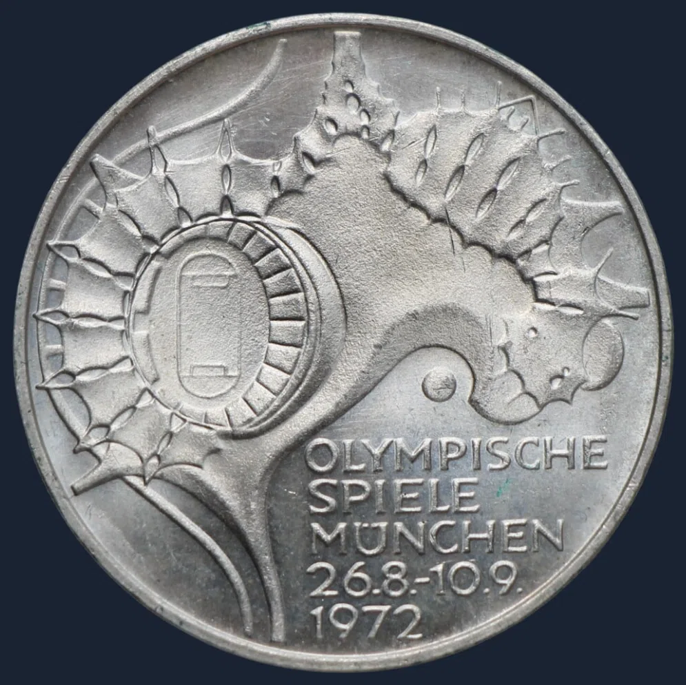 10 mark 1972 (F) Duitsland - "Summer Olympics in Munich - Munich olympic stadium"