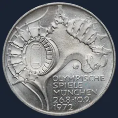 10 mark 1972 (F) Duitsland -  "Summer Olympics in Munich - Munich olympic stadium" 