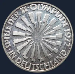 10 Mark 1972 (G) Duitsland - "Summer Olympics in Munich - Spiraling symbol" 
