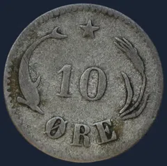 10 Öre 1874 Denemarken Zilver